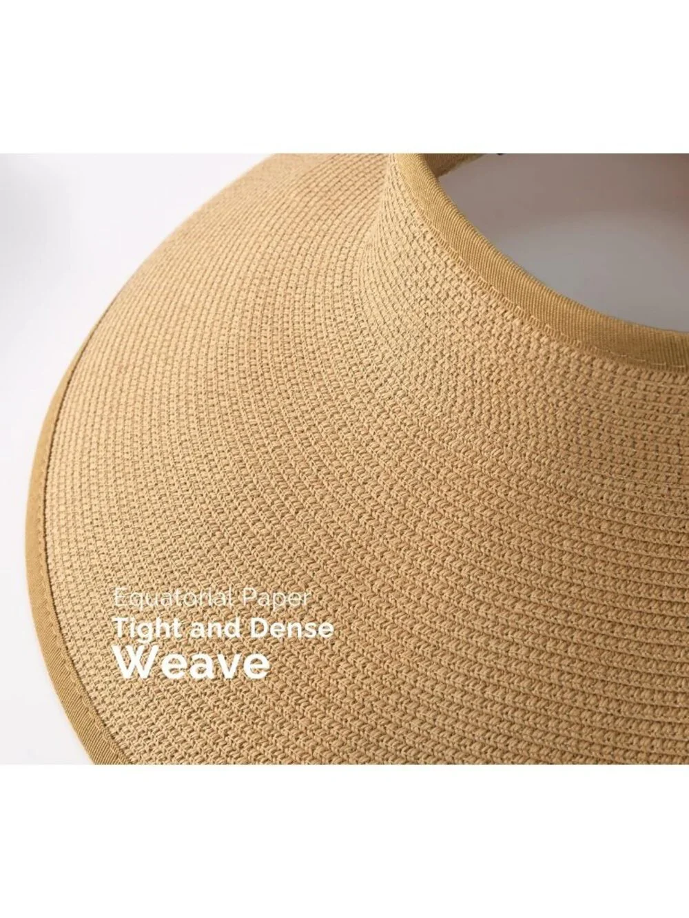 Stylish Women's Straw Sun Visor Hat - UPF Protection, Wide Brim, Perfect for